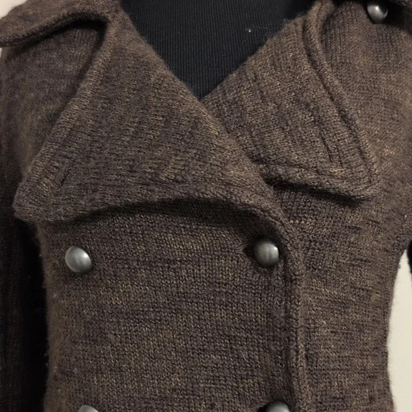 Free people embroidered Lambswool Sweater Coat XS (Fits Like A Small) - Picture 4 of 8